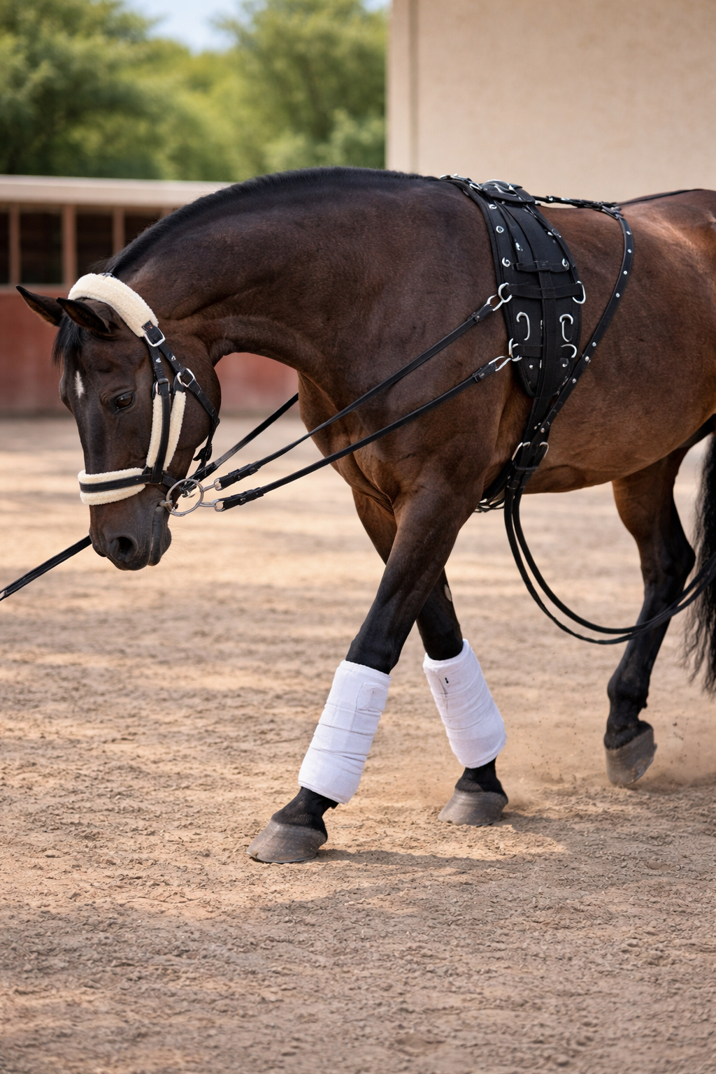 Arnés de Entrenamiento para Caballo (Sistema de Riendas de Trabajo)