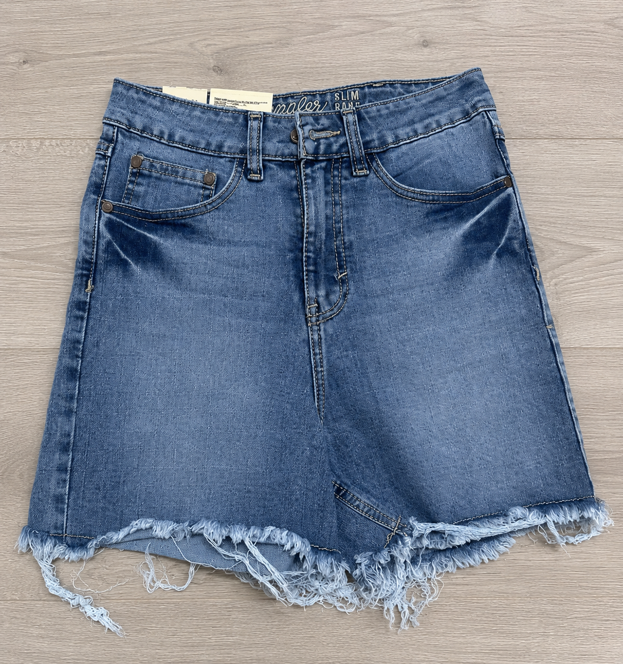 Short Wrangler Retro Slim Mujer Mezclilla