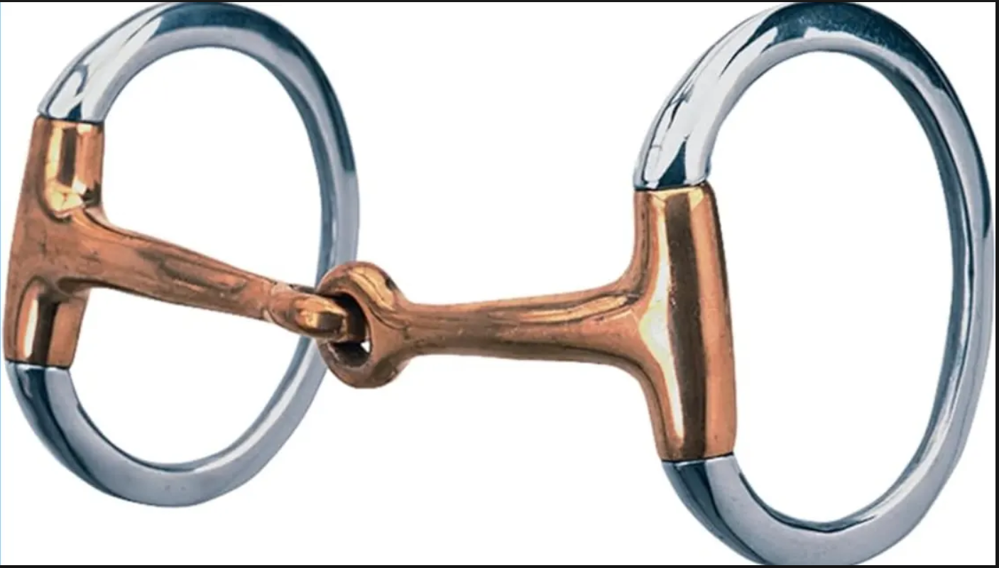 Freno Snaffle de Cobre con Anillas Sueltas para Caballo