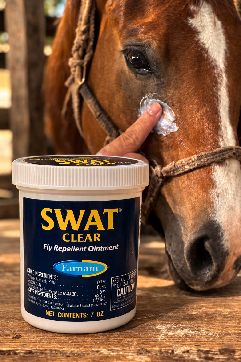 SWAT Clear – Repelente para Moscas en Cara y Heridas de Caballos