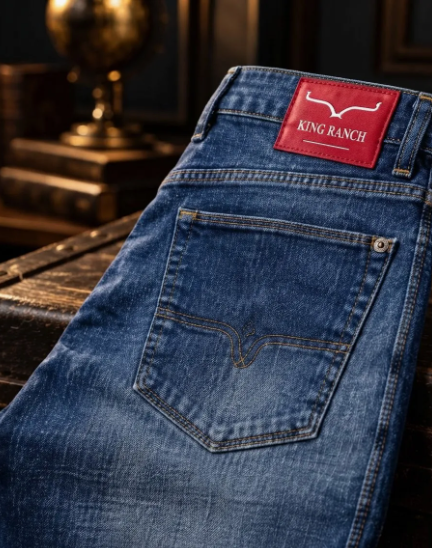 Jeans Kimes Ranch Roger Para Hombre Azul Deslavado