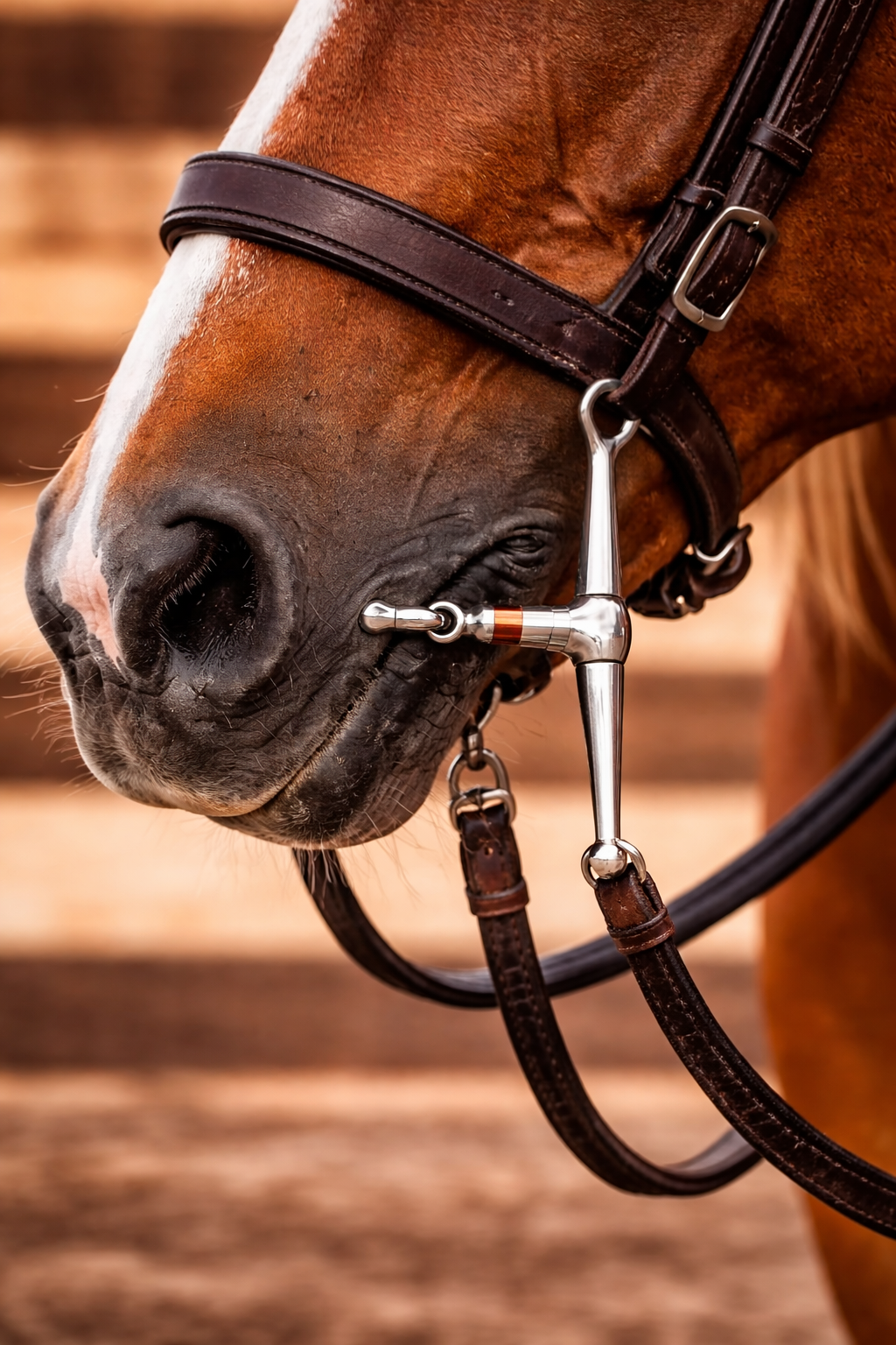 Freno Snaffle para Caballo con Barras de Cobre