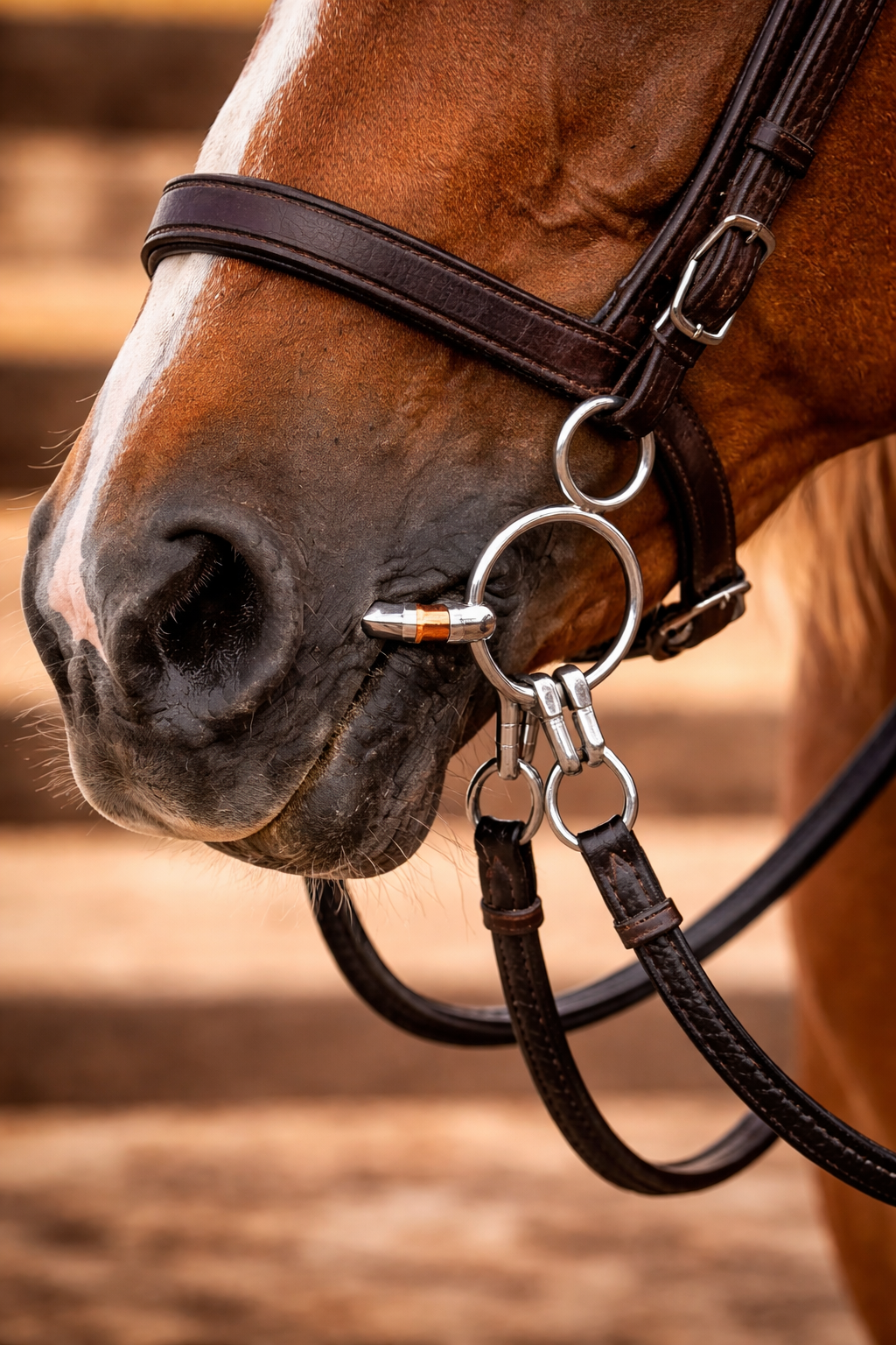 Freno Deportivo para Caballo con Rodillo de Cobre