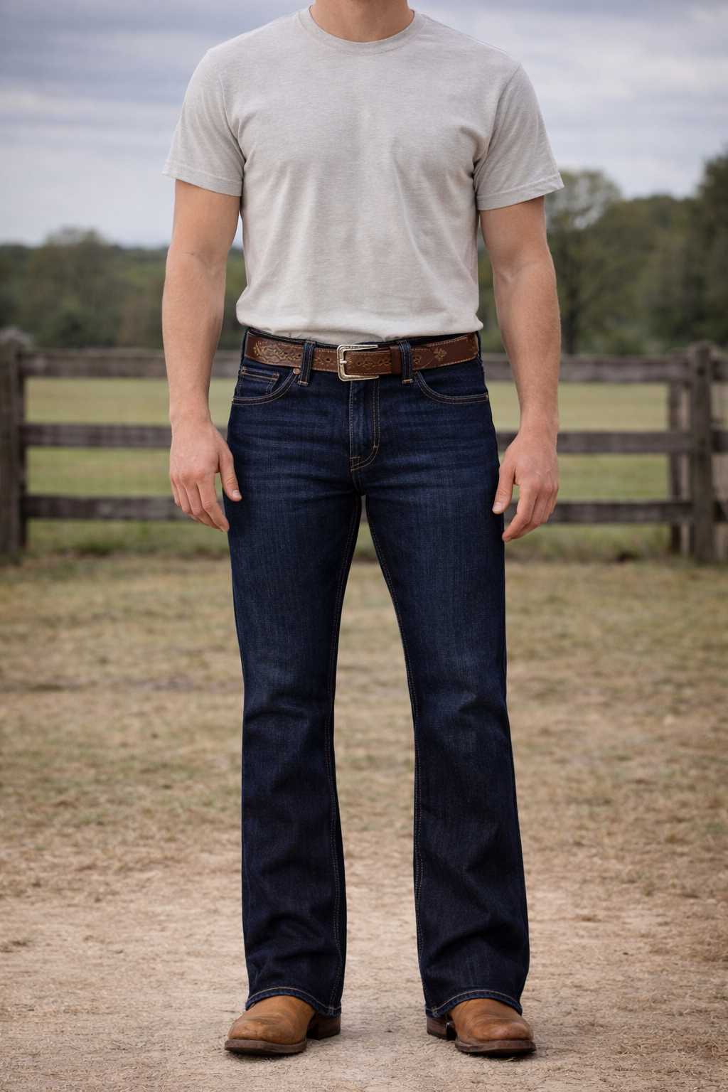 Pantalón Wrangler Para Caballero Retro Slim Boot – Denim Índigo Oscuro
