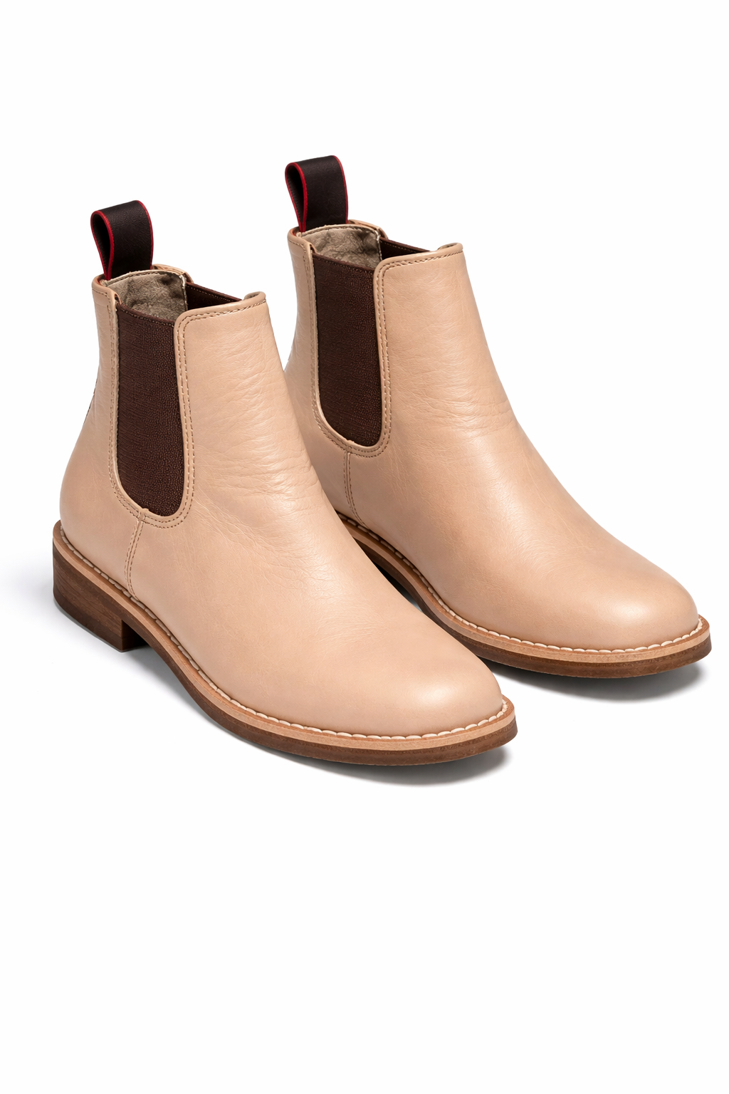 Botín Vaquero para Mujer – Piel Color Arena