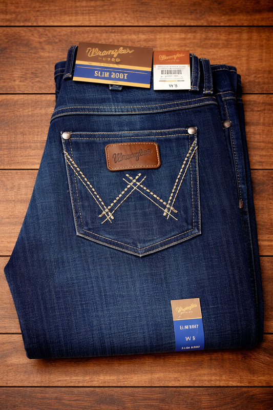 Wrangler Retro Slim Boot para dama – Denim índigo