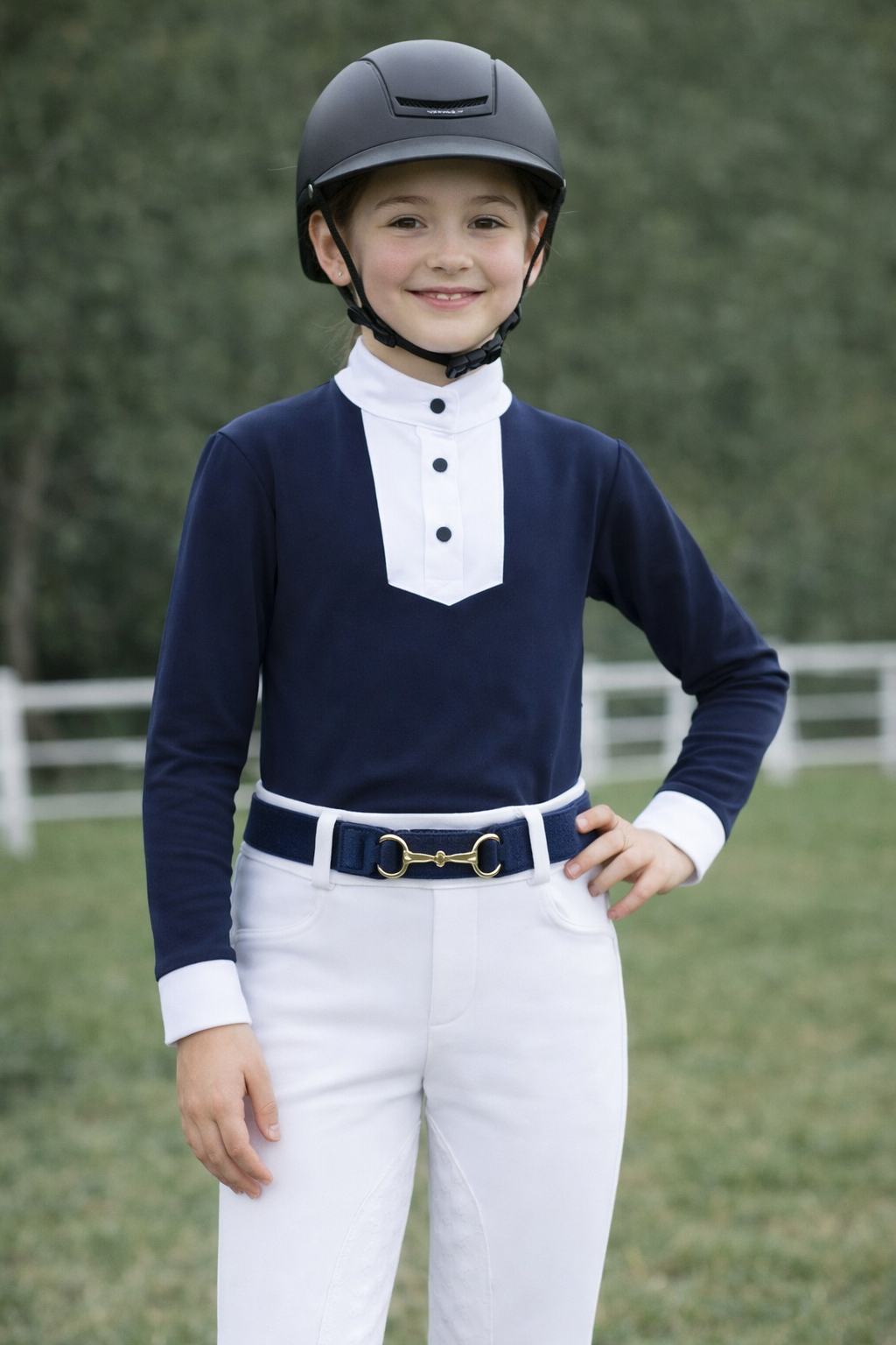 Cinturón Infantil de Montar – Estilo Show con Detalle Ecuestre