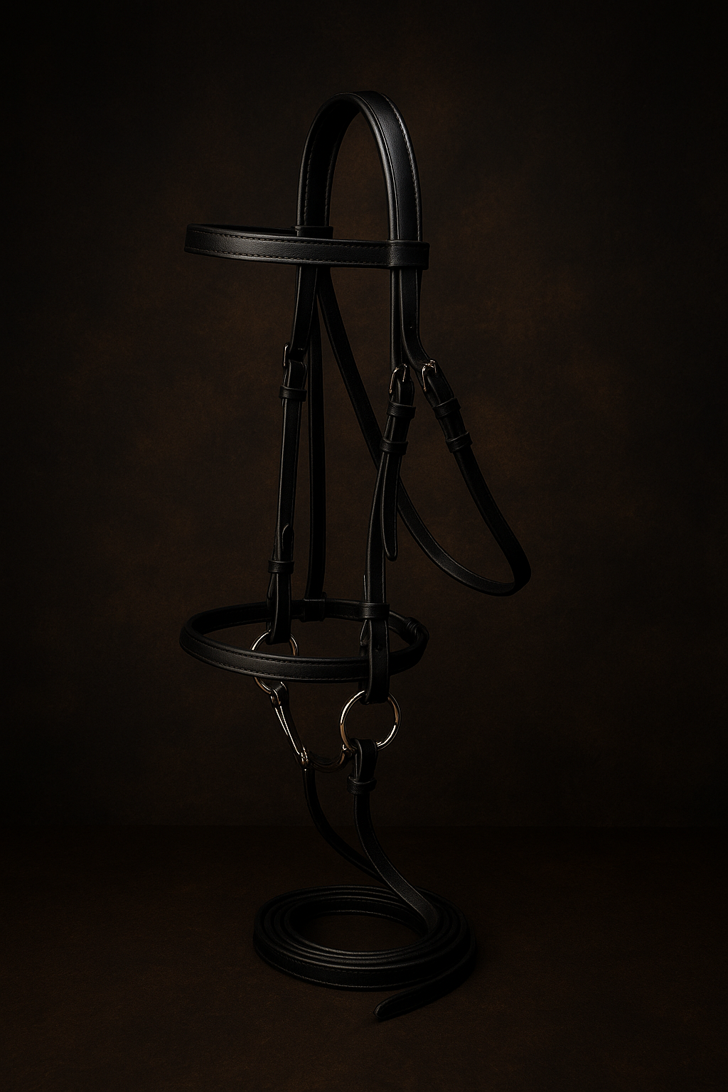 Tough 1 – Brida Snaffle Biothane Tradicional (Negro) – Caballo Completo