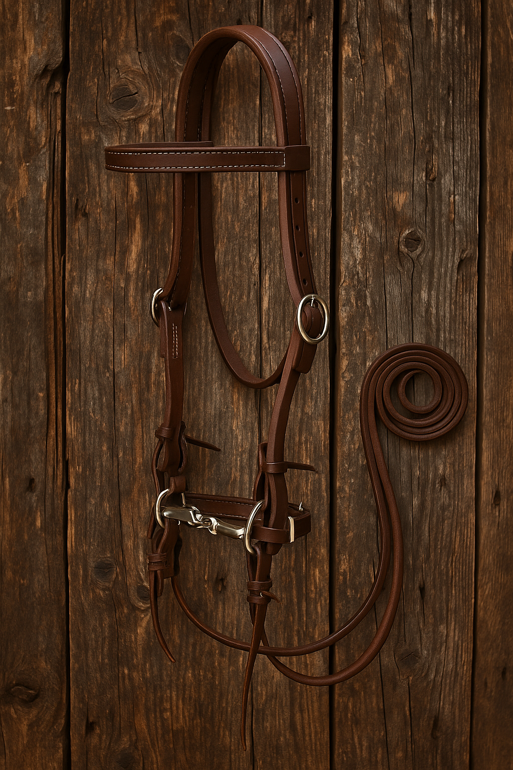 Weaver Leather  Tamaño COB – Brida Vaquera de Nylon con Browband, Color Café