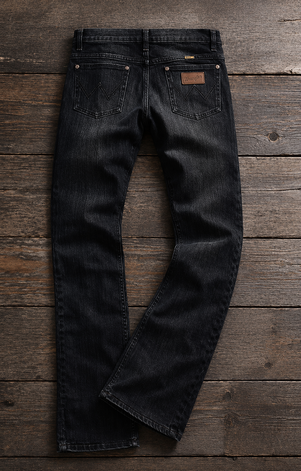 Pantalon Wrangler Negro Deslavado Caballero