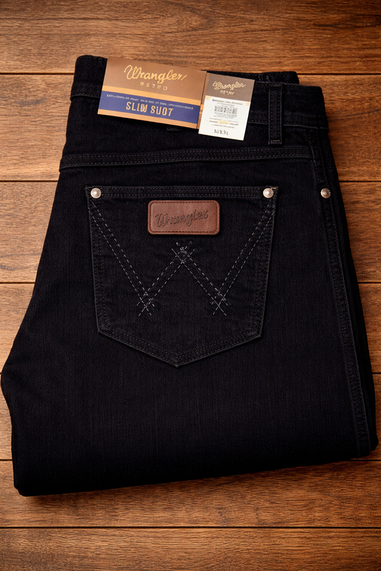Pantalón Wrangler Retro Slim Boot – Denim Negro
