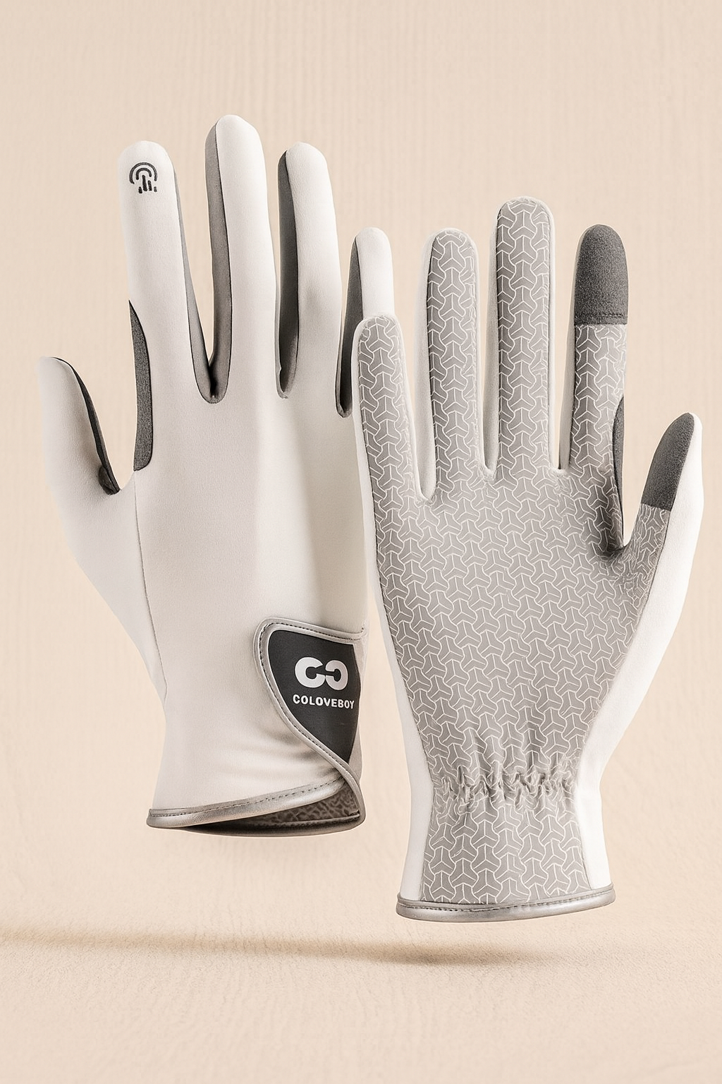 Guantes Ecuestres  Blancos – Show y Competencia