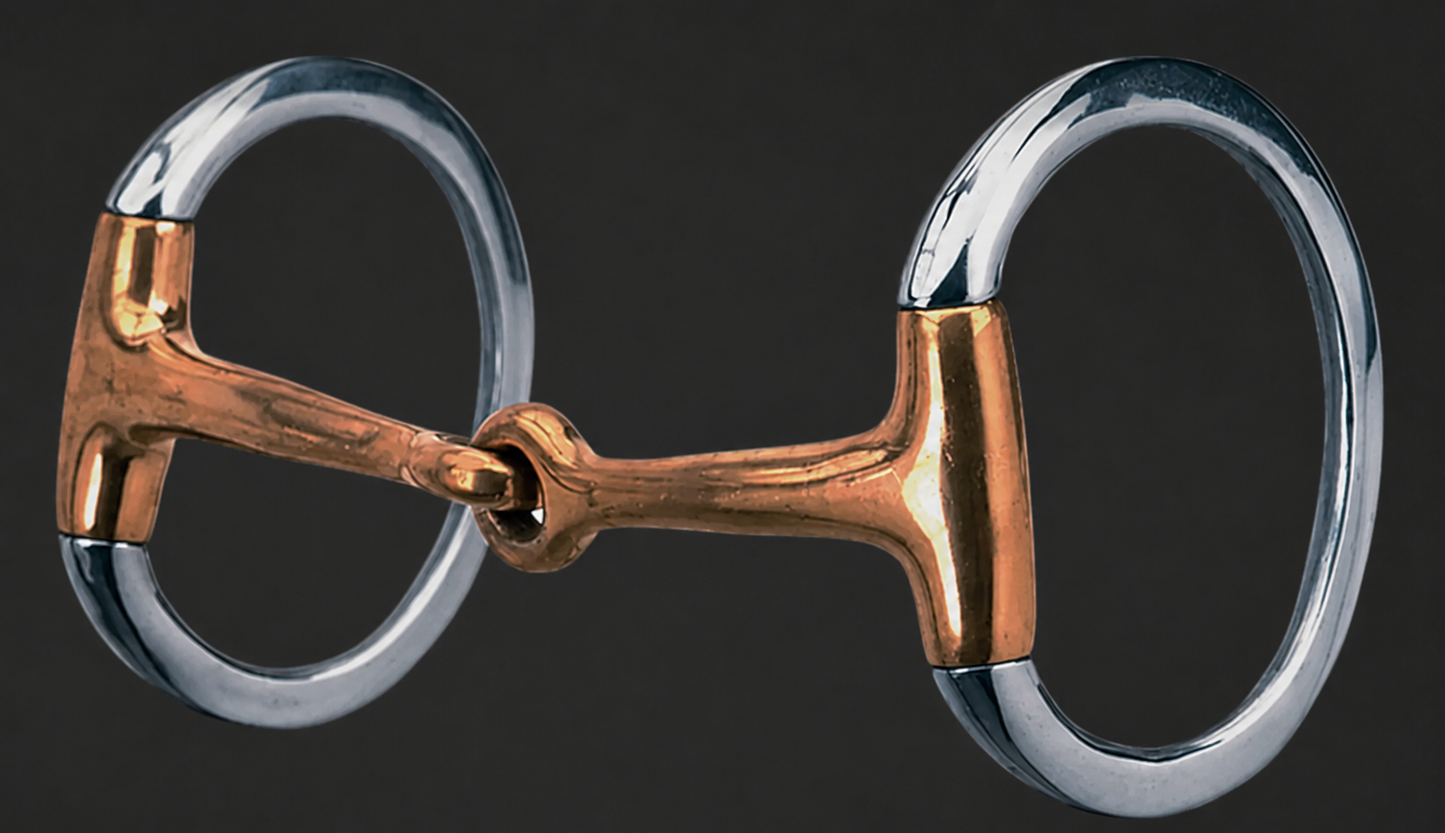 Freno Snaffle de Cobre con Anillas Sueltas para Caballo