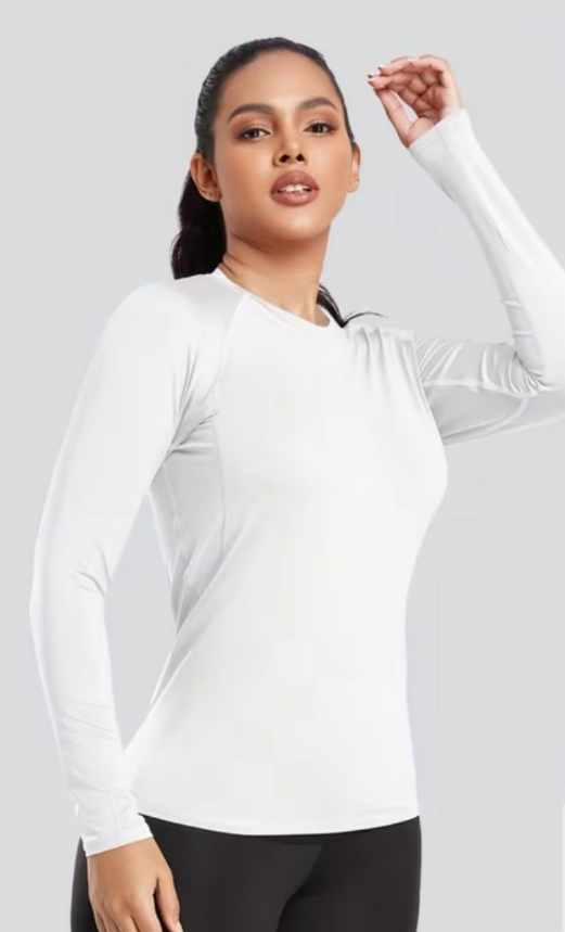 Playera de Manga Larga Deportiva – Elástica y Transpirable