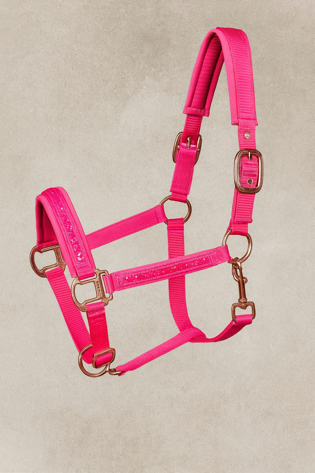 Almartigón para Caballo Rosa con Herrajes Metálicos – Ajustable