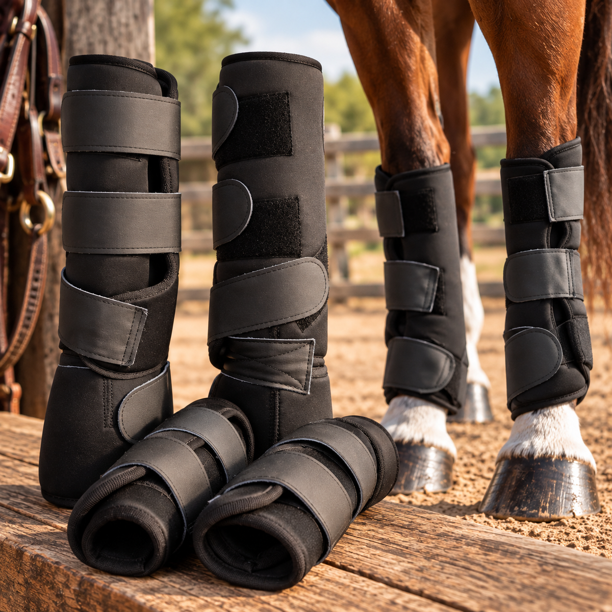 Protectores para Caballo Delanteros y Traseros Ajustables