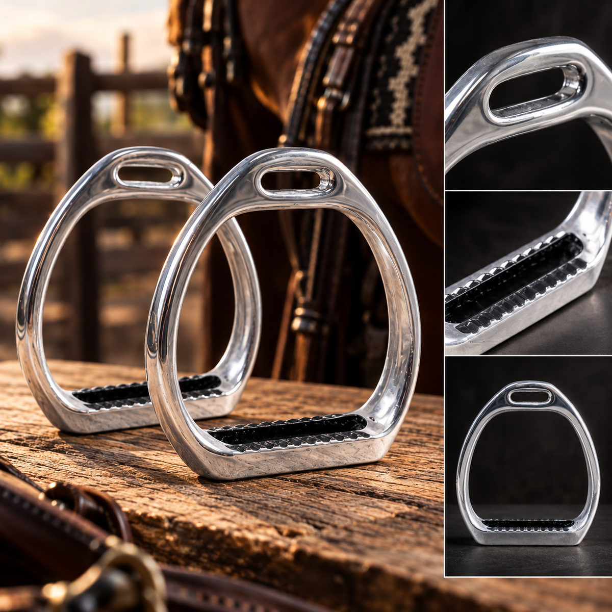 Estribos para Carreras de Aluminio para Caballo