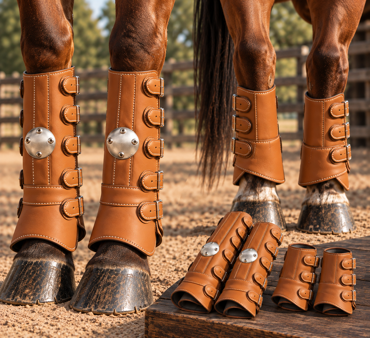 Protectores de Piel para Caballos 4 patas