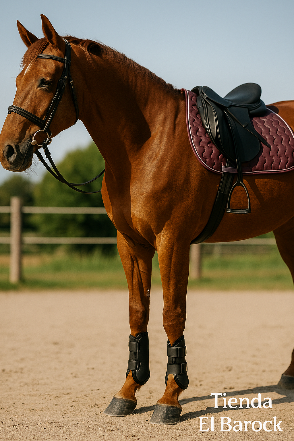 Juego de Botas de Trabajo para Caballo – Protección Frontal y Trasera