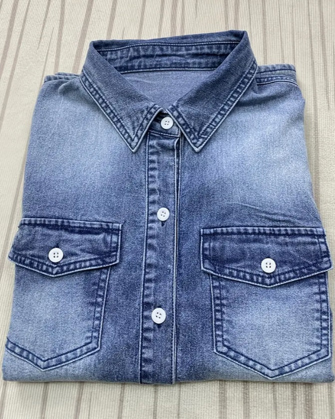 Camisa de Mezclilla Azul