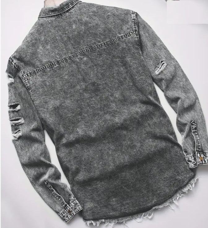 Camisa Mezclilla Deslavada Rocker