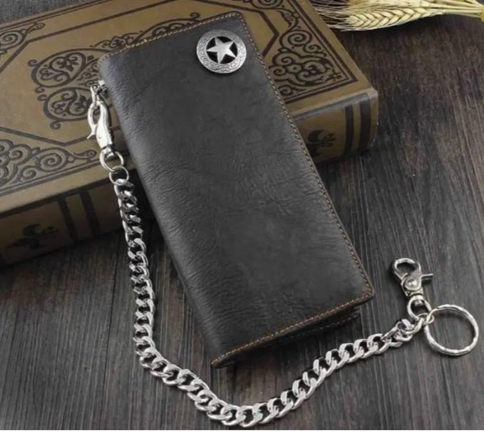 Cartera Larga Vaquera con Cadena