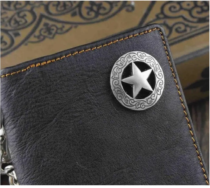 Cartera Larga Vaquera con Cadena