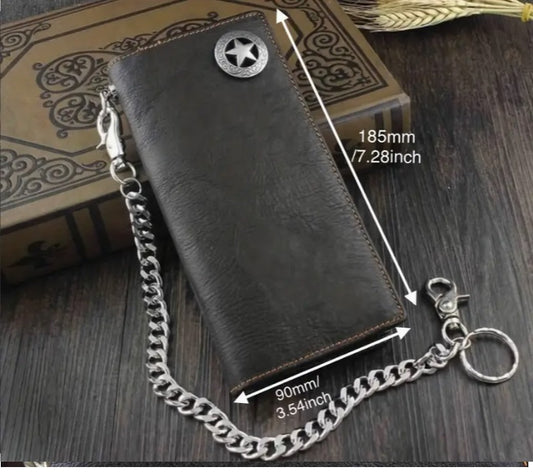 Cartera Larga Vaquera con Cadena