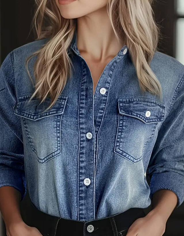 Camisa de Mezclilla Azul