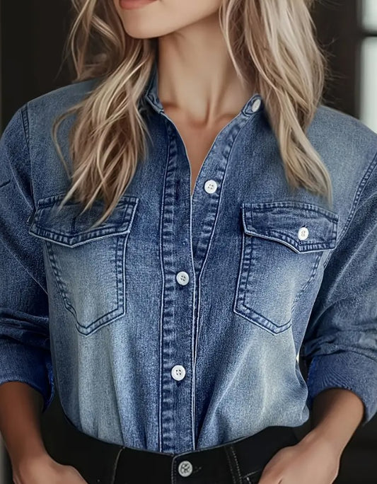Camisa de Mezclilla Azul