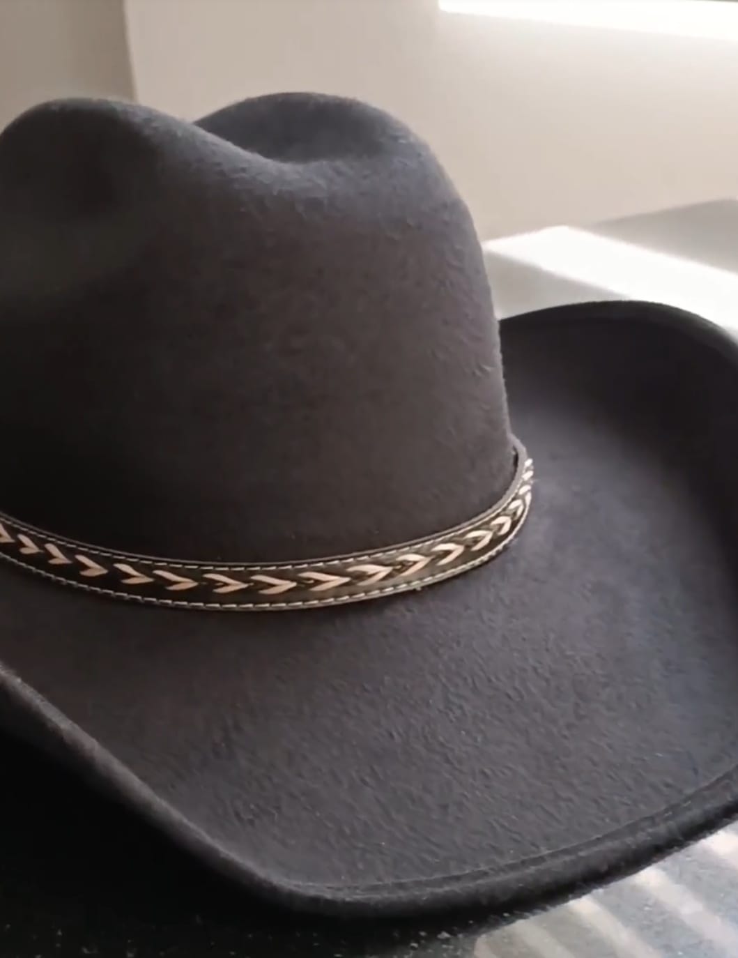 Sombrero tipo texana de lana