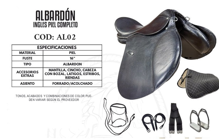 Albardón Inglés Piel Completo