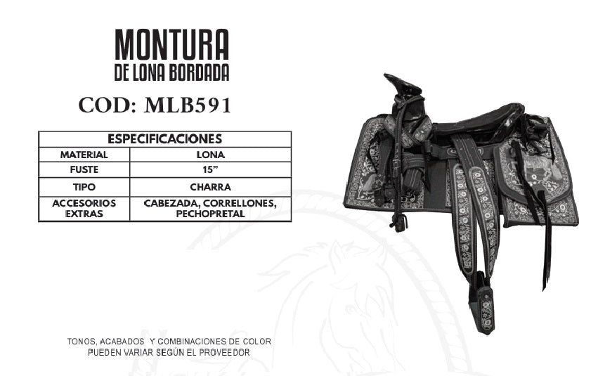 🐴 Montura de Lona Bordada