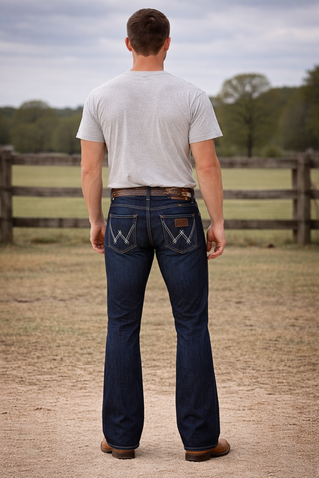 Pantalón Wrangler Para Caballero Retro Slim Boot – Denim Índigo Oscuro