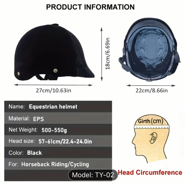 Casco de Equitación Ajustable Protección Ecuestre Ligero