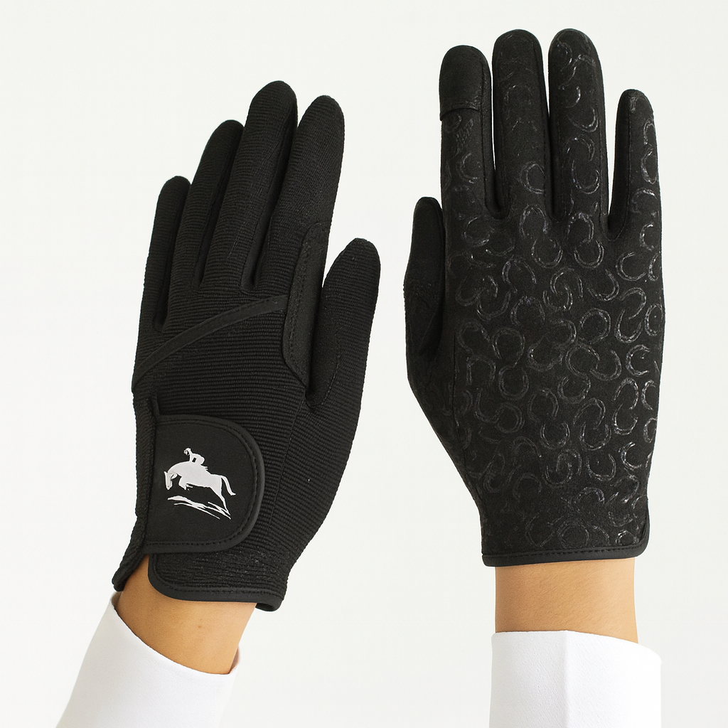 Guantes ecuestres negros