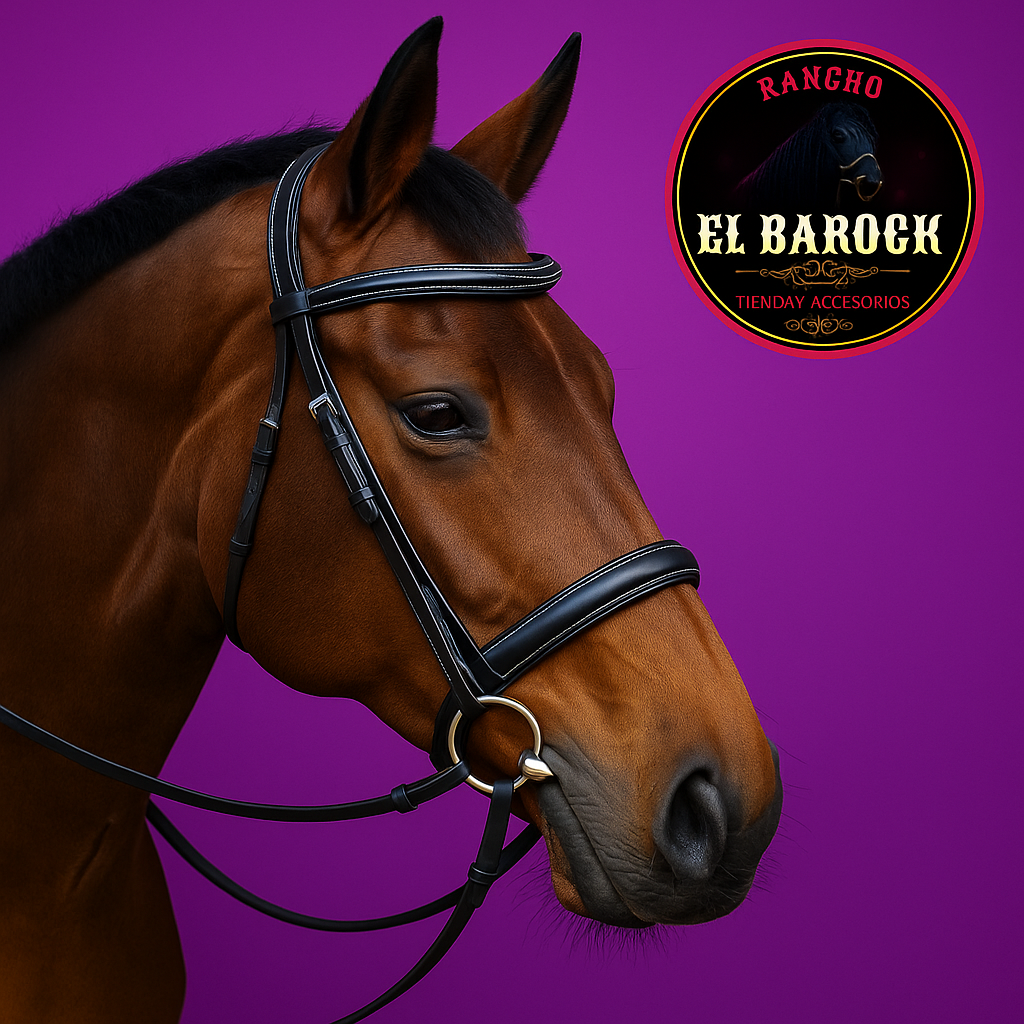 Brida Inglesa Exion Hunter – Cuero Premium con Browband Diseñado y Riendas de Goma