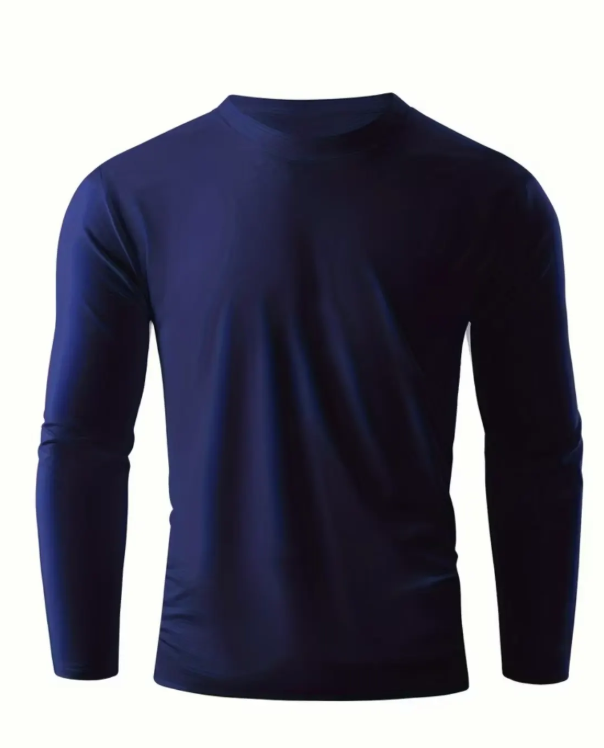 Playera Manga Larga Hombre Básica – Ajuste Moderno y Tela Suave