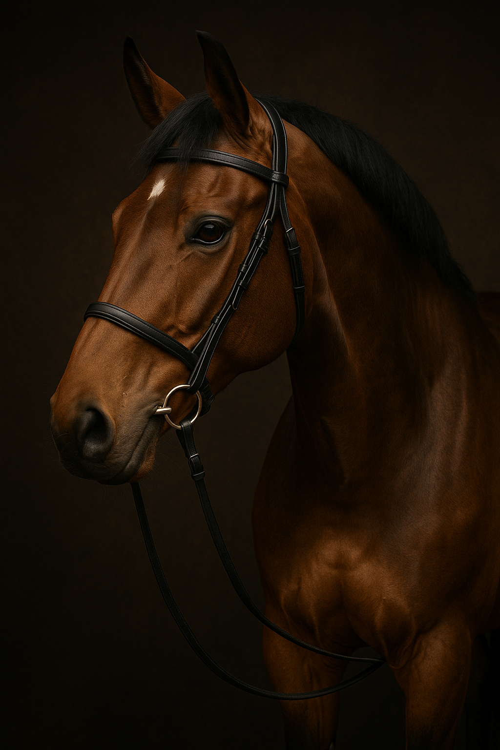 Tough 1 – Brida Snaffle Biothane Tradicional (Negro) – Caballo Completo