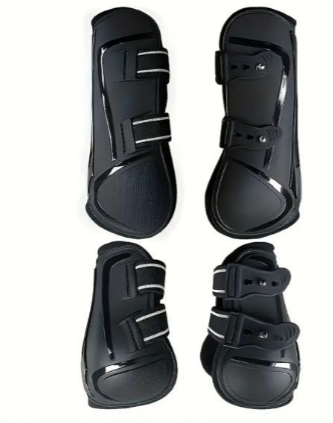 Juego de Botas de Trabajo para Caballo – Protección Frontal y Trasera