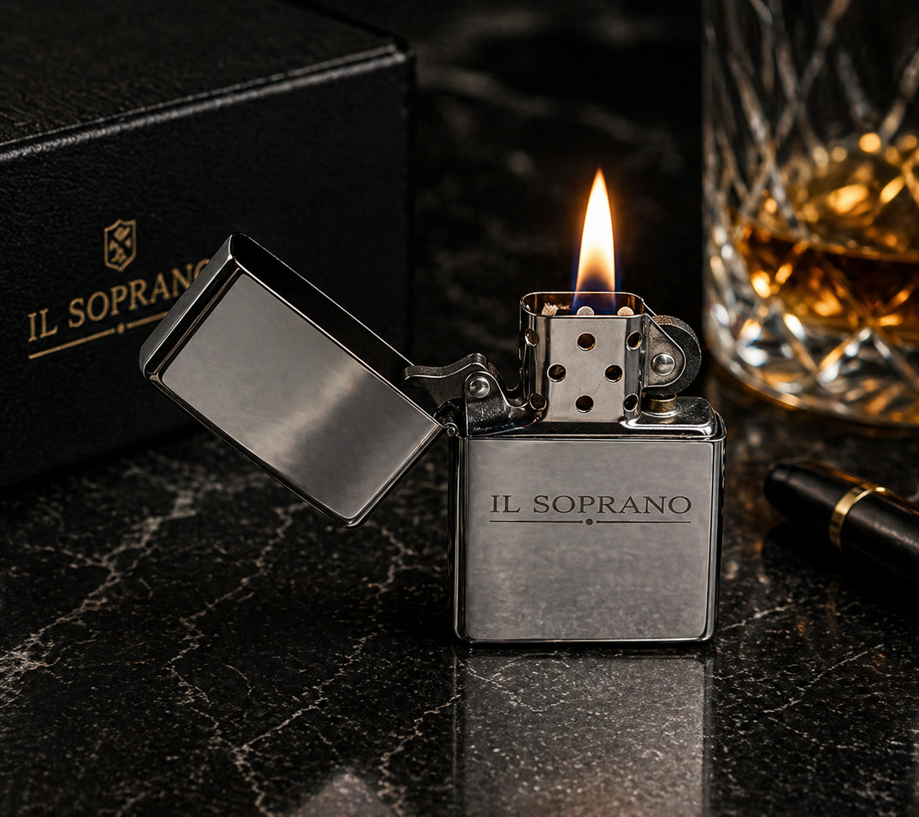Encendedor Tipo Zippo Metálico | Recargable | Estilo Clásico