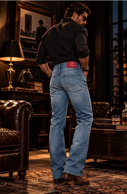 Jeans Kimes Ranch Roger Para Hombre Azul Claro