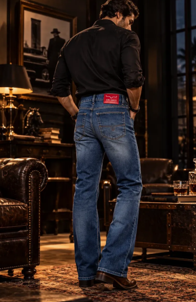 Jeans Kimes Ranch Roger Para Hombre Azul Deslavado