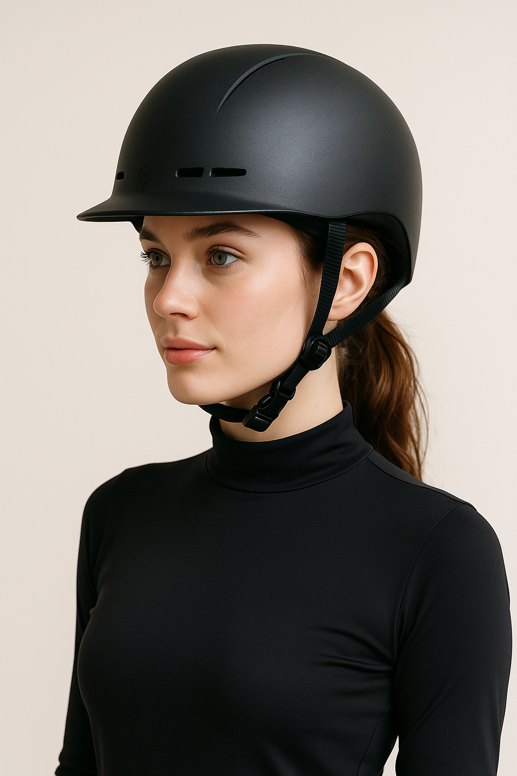 Casco Ecuestre Negro Mate – Protección y Estilo Profesional