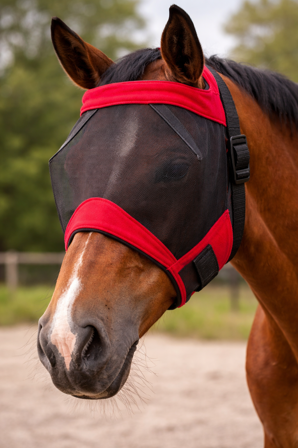 Máscara Protectora para Caballo – Protección contra Moscos