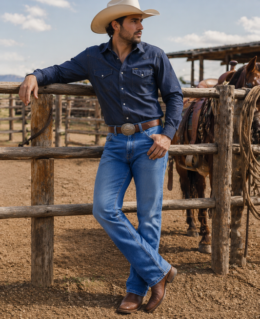 Pantalón Wrangler Azul SKY Para Caballero