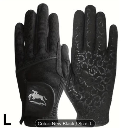 Guantes ecuestres negros