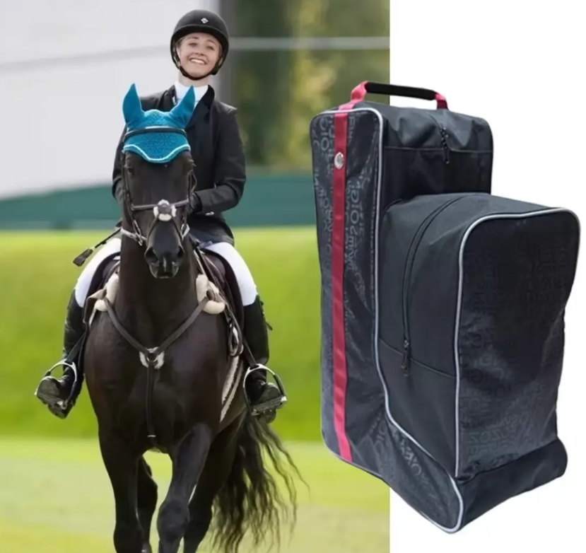 Mochila Ecuestre Premium Porta Botas y Casco – Resistente y Multifuncional