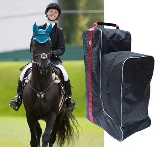Mochila Ecuestre Premium Porta Botas y Casco – Resistente y Multifuncional