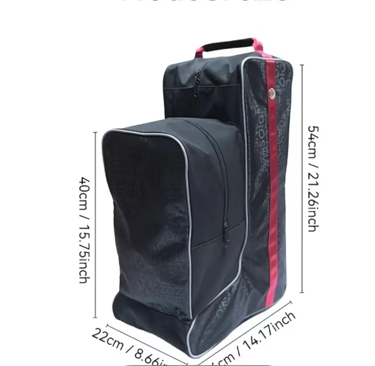 Mochila Ecuestre Premium Porta Botas y Casco – Resistente y Multifuncional